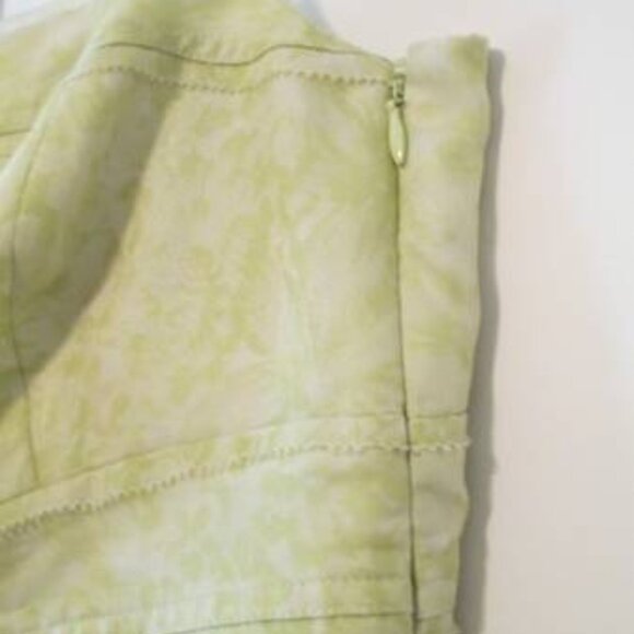 Ann Taylor Size 2 Summery Green Silk Spaghetti Strap Dress - Picture 3 of 6